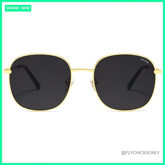 Classic Square Sunglasses Gold Frame UV400 Polarized Metal Shades main image 4